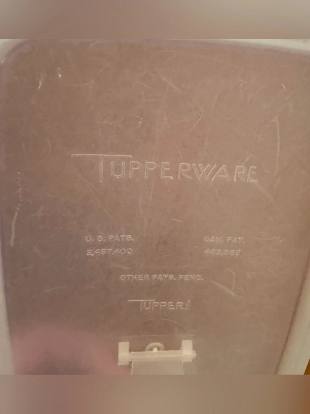 TWO Vintage Tupperware Cereal Keeper Containers #269 w/ Almond Clear Flip Lids